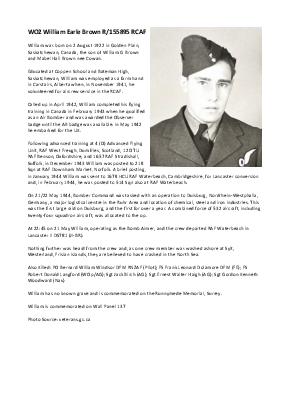 A preview of a PDF biography for Brown, William Earle
